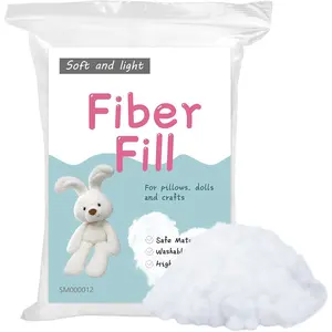 2.12oz/60g Polyester Fiber, (2.12oz~3.97lb) Polyester Fiber Fill, Stuffing for Stuffed Animals, High Resilience Crochet Stuffing, Fill Fiber for Stuffed DIY Crafts