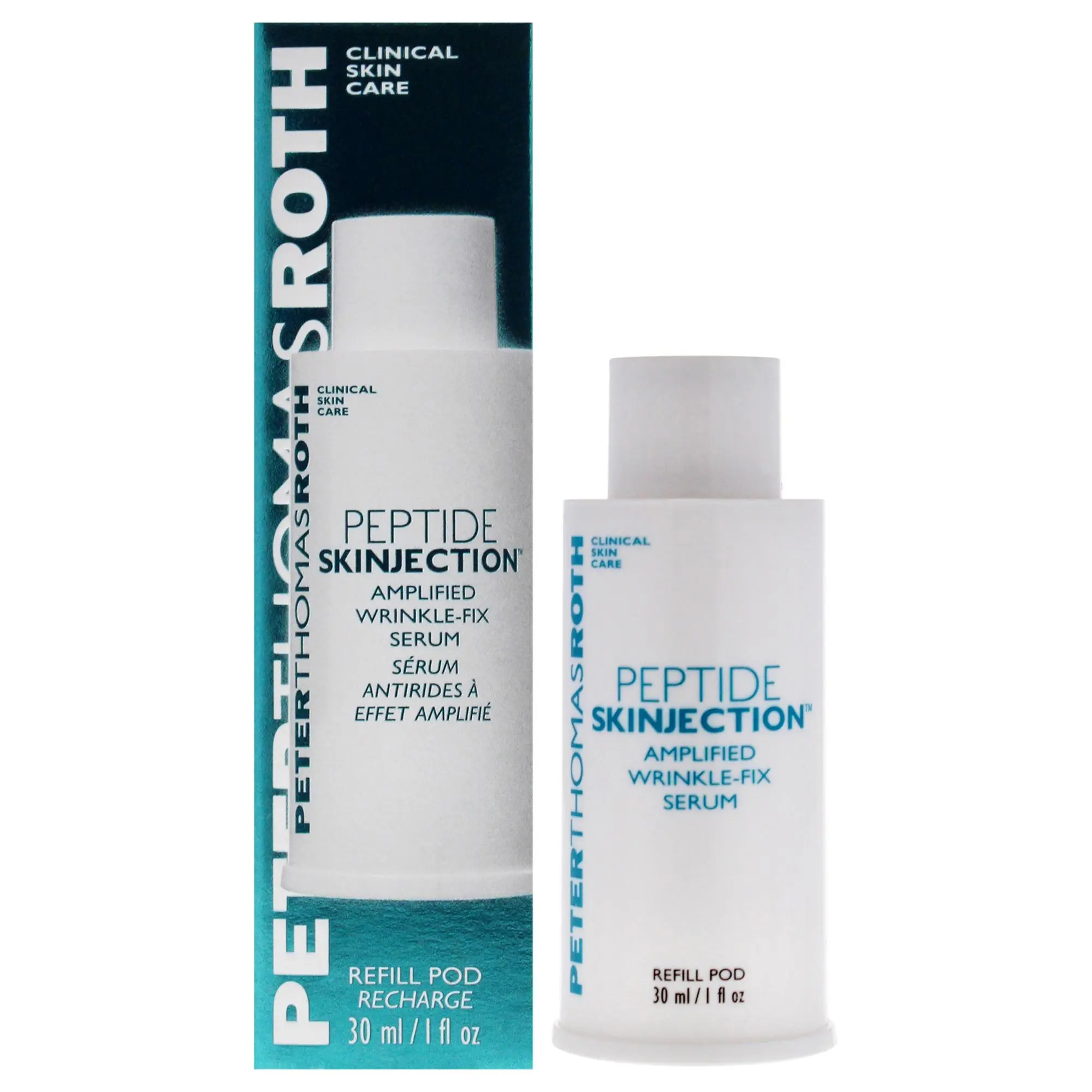 Peter Thomas Roth Peptide Skinjection Amplified Anti-Wrinkle Serum Refill, 1 oz, Peptides Active Formula for All Genders, Reduces Lines, Easy to Apply