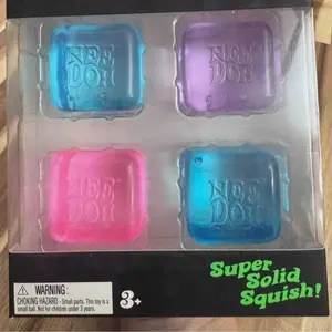 Baby 4 Pack Mini Cubes Squishy Stress Fidget Toy