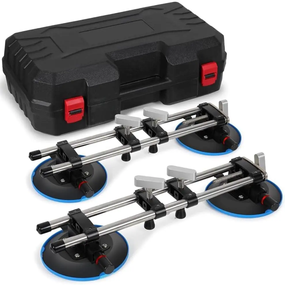 2-Pack Seamless Seam Setter with 6" Vacuum Suction Cups, Tile Tools for Countertop Joining and Leveling, Compatible with Marble, Ceramic, Glass, Granite