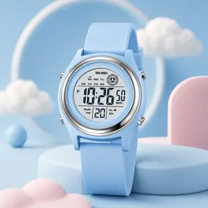 SKMEI Women's Digital Sport Watch, Small 34mm Face with Lightweight Silicone Band, 5ATM Water Resistant with Chronograph and Dual Time, Accessories For Women