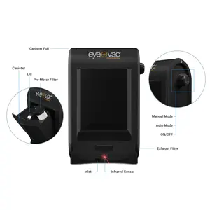 EYEVAC Pro Automatic Dustpan & Touchless Vacuum - 1400W Motor, 23kPA Suction, 4.8L Bagless Canister, 1-Year Warranty, Ideal for Hard Floors