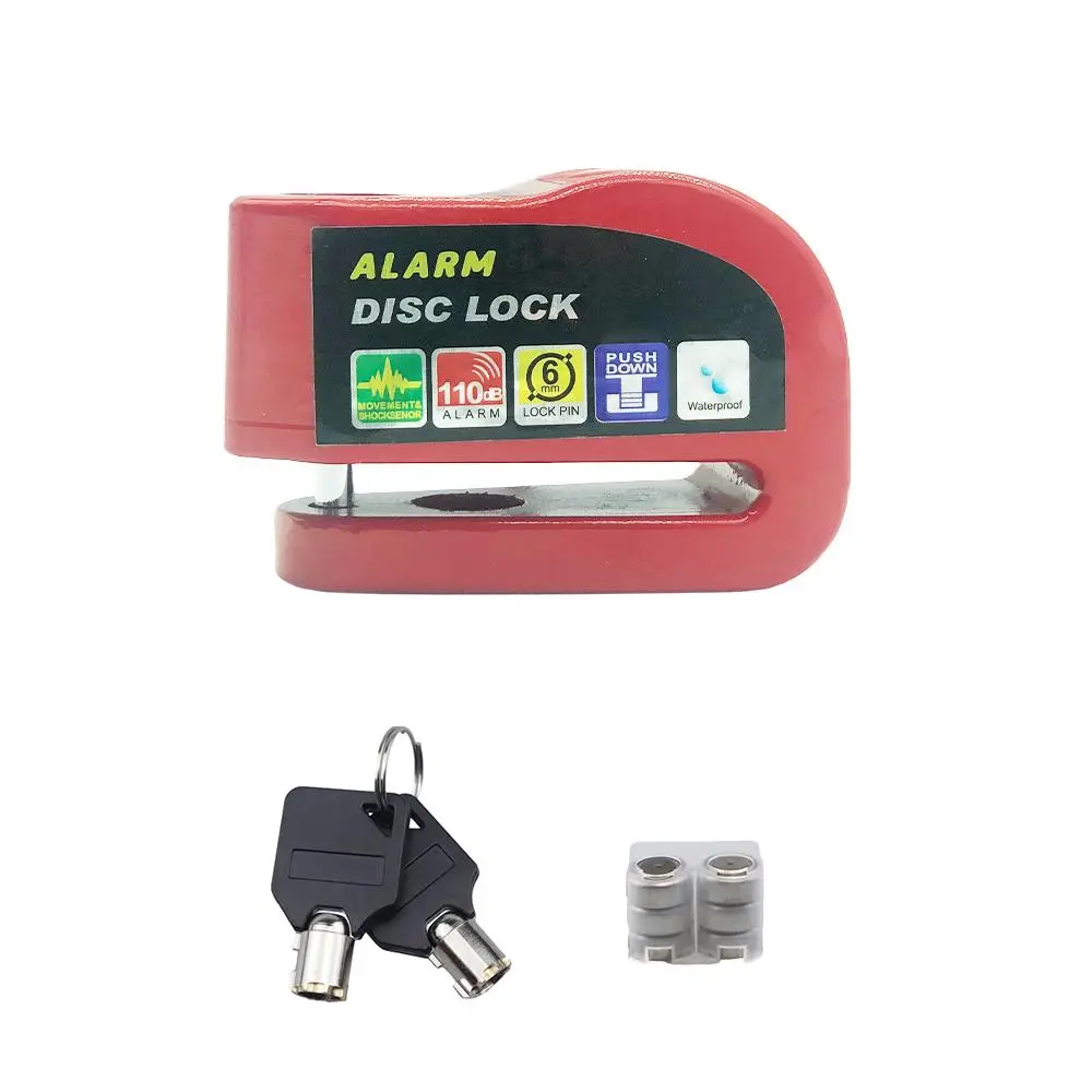 Motorcycle Alarm Disc Lock, Anti-theft Security Device for Motorcycle, Waterproof Electronic Alarm Lock Secure Lock Motorcycle Locks Anti Theft Suitable for Bicycles, Motorcycles, and Electric Vehicles, Scooter Lock
