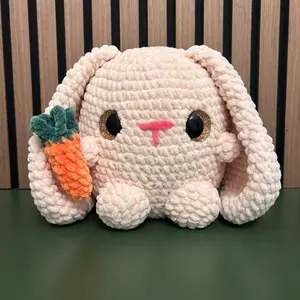 Mr. Bun the Chubby Bunny Crochet Plushie - Made to Order