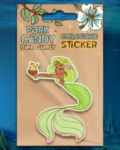 Green Mermaid Lagoon Pixie Dust Sticker