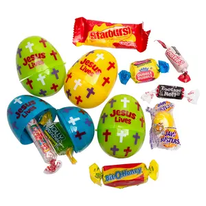 Religious Jesus Lives Candy-Filled Plastic Easter Eggs - 24 Pc.