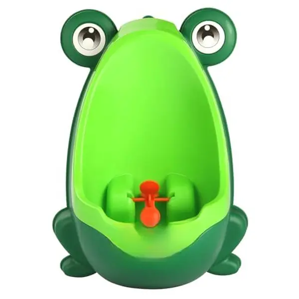 Frog Potty  Urinal for  Boys with Funny Aiming Target, Frog Pee  (Green)