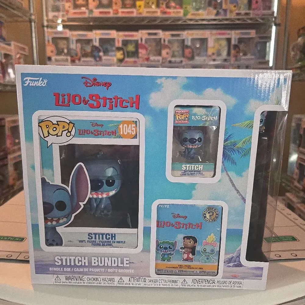 Funko Pop Bundles Lilo & Stitch - Stitch Bundle - Funko, Keychain, Mystery Mini, and Pen
