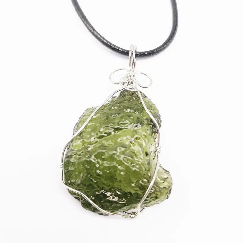 Genuine Czech Moldavite Pendant Necklace |     Intuitively Selected, Sage-Cleansed & Blessed,