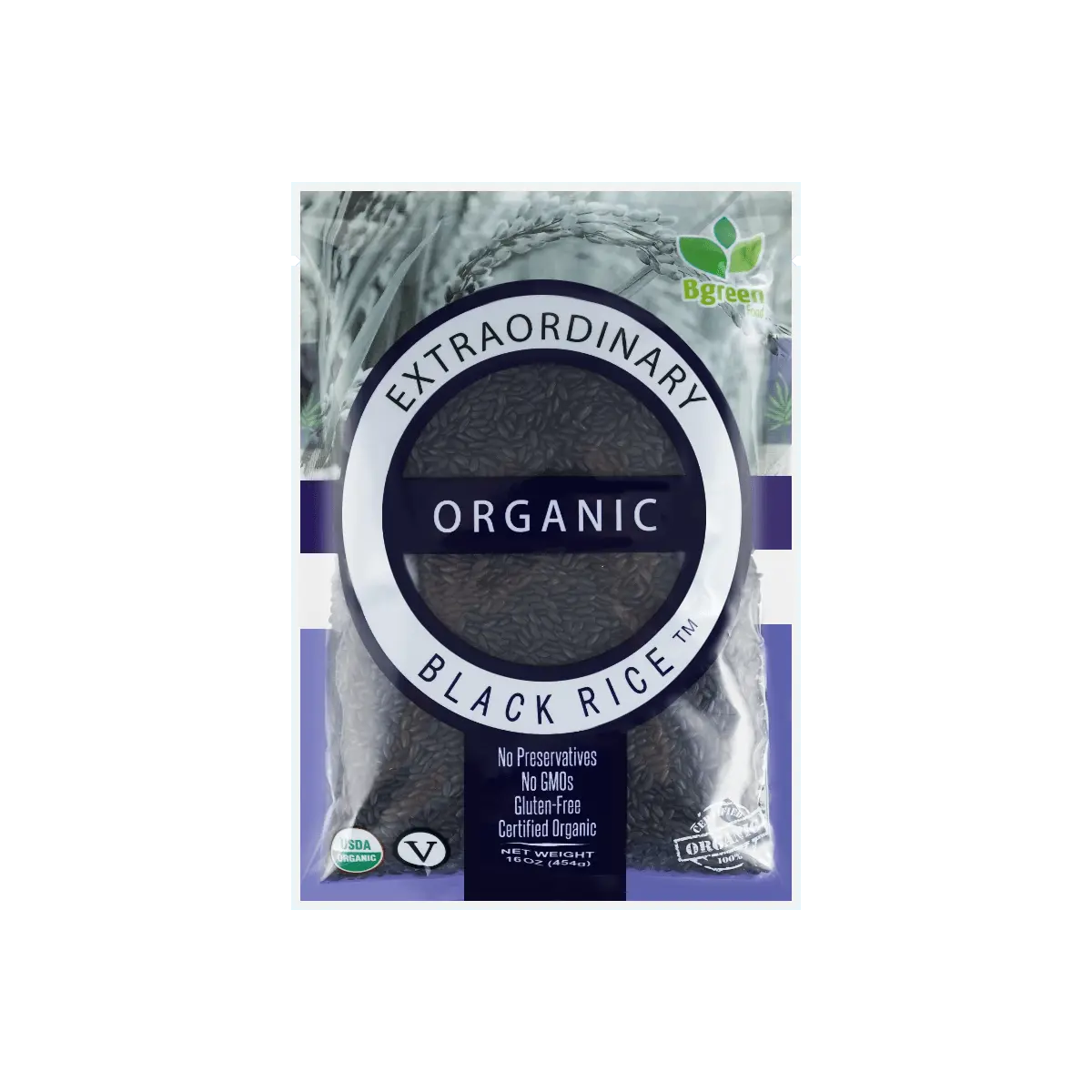 BIG GREEN Organic Black Rice 454g - USDA Certified, Whole Grain Superfood for Healthy Cooking