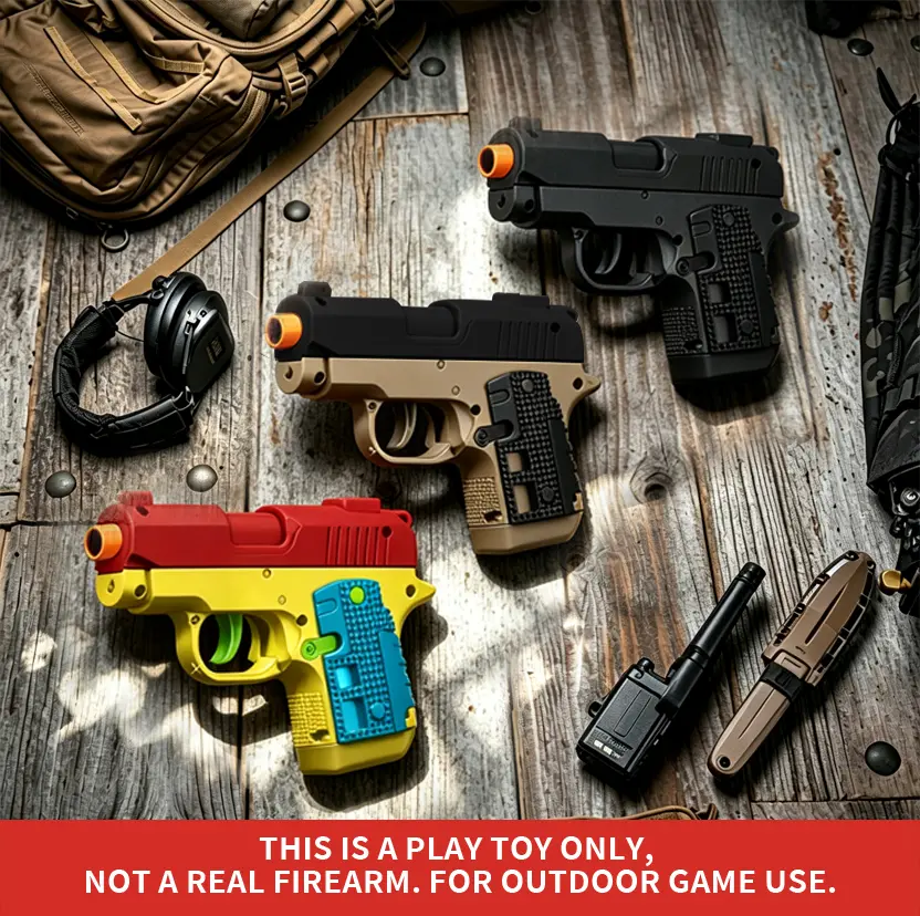 1911 Mini Toy Gun, outdoor toy for children, made of ABS plastic, with a non-removable orange muzzle—the perfect holiday gift for kids