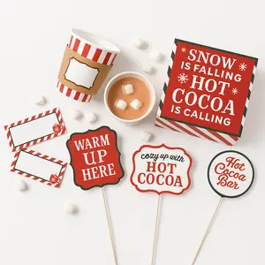 Festive Cocoa Bar Accessory Kit for Christmas Gatherings