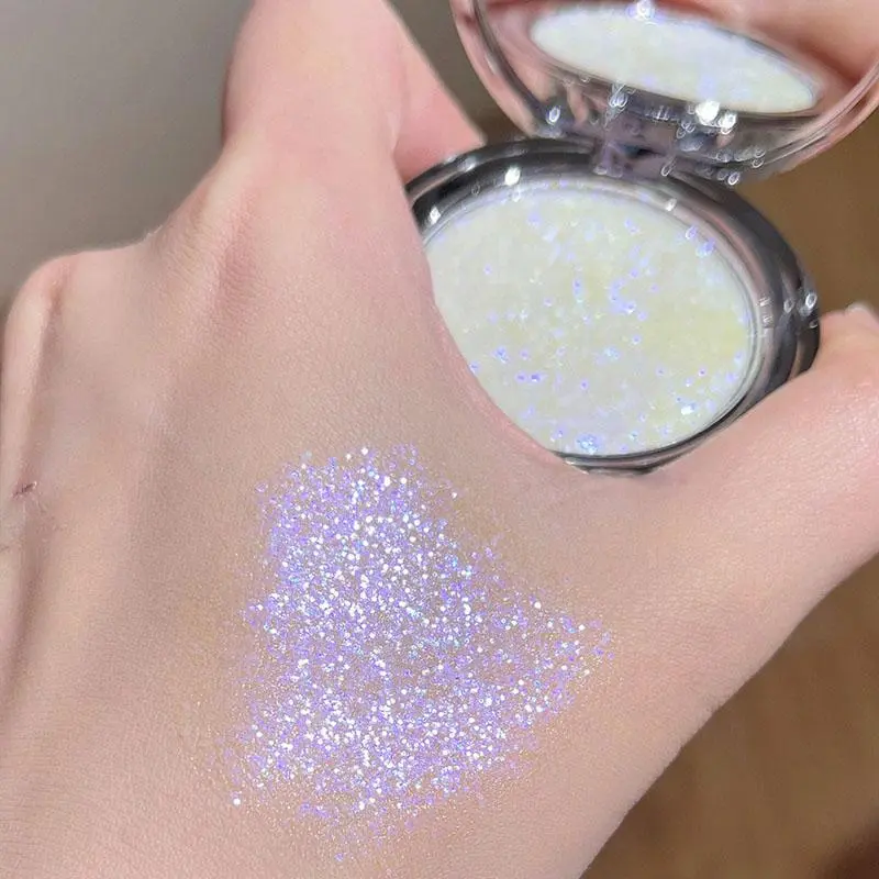 Glitter Eyeshadow Highlighter Powder Palette, Beauty Highlighters, Pearly Face Brightener, Natural Eye Shadow Shining and Highlighting Powder, Eye Shimmer, Radiant Shimmer, Party Make Up Product, Glow Seeker Highlighter