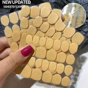 US-NAIL - 5Sheets Double Side Nail Jelly Glue 120Pcs Transparent False Nail Art Adhesive Tape Glue Stickers DIY Manicure Nails Accessories