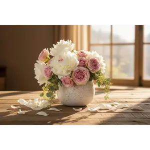 Handcrafted clay Flower Vase