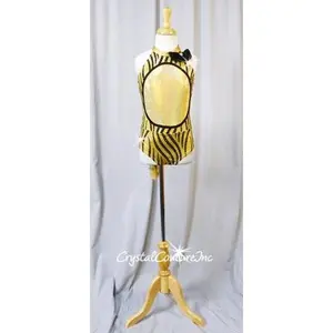 Shimmery Metallic Gold and Black Stripe "Lion" Leotard with Tail