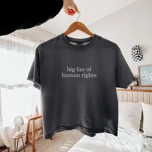 Big Fan Of Human Rights Boxy Top – Pro Democracy, Social Justice Statement