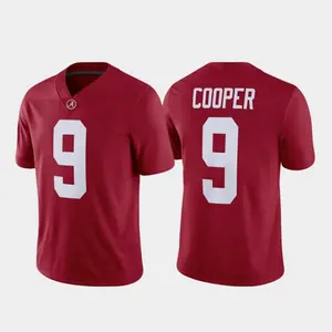 Crimson #9 Football Jersey, Cooper Style College Fan Shirt, Red Game Day Jersey, Stitched Look, Alabama Inspired Gift, Personalized Sports Shirt