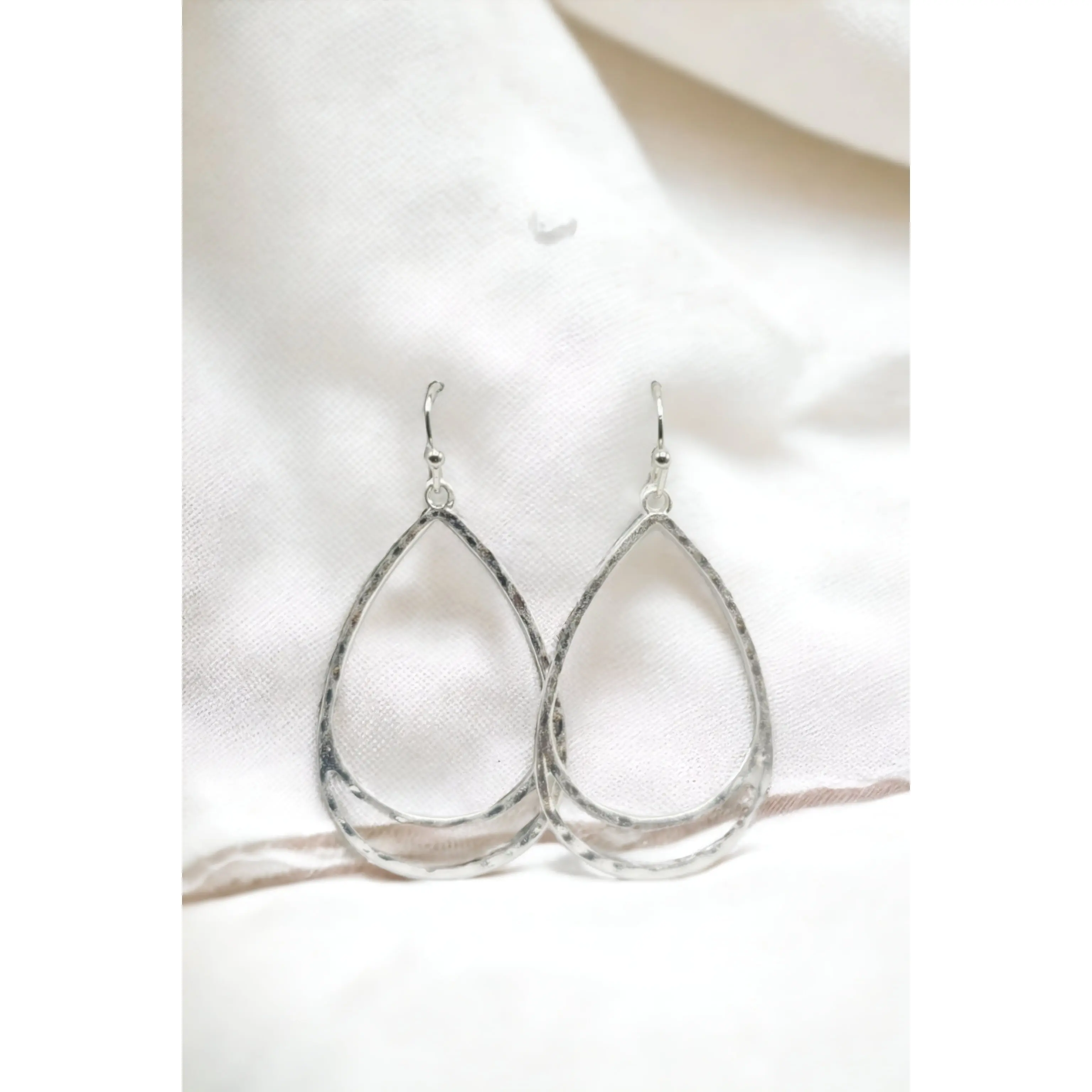 Double dipping silver earrings