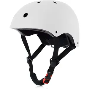 Lightweight Adjustable Skateboard Bike Helmet, Multi-Sport for Bicycle Skate Scooter, 3 Sizes Available for Adult Youth & Kids