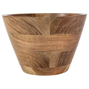 Foreside Home & Garden Tapered Natural Acacia Wood Bowl