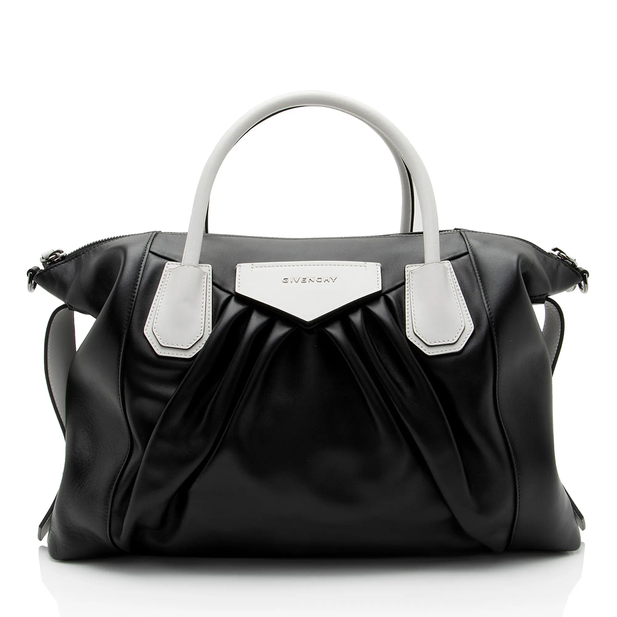 Pre-owned GIVENCHY Calfskin Shoulder Bags Soft Antigona Medium Satchel