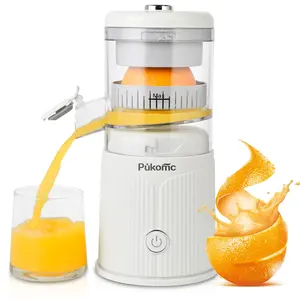 Pukomc Fast Juicer Machine Cordless & Rechargeable Fresh Pulp-Free Juice in Seconds Compact 10.6 Electric Squeezer for Oranges