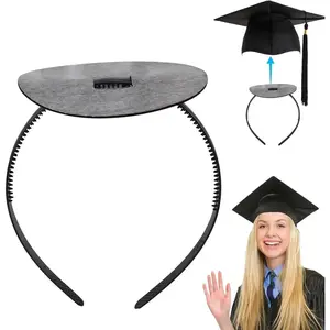 Graduation Cap Headband, Grad Cap Band with Adhesive Strip Secures Graduation Cap and Hairstyle,Cap Insert for Graduates Gift