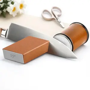 Professional Magnetic Rolling Knife Sharpener Kit, Portable Multifunctional Wooden Kitchen Tool with Hardness Adaptability, Efficient Sharp Repair Essential for Home Outdoor Camping, DIY Longevity Cutting Enhancement Accessory Kitchenware