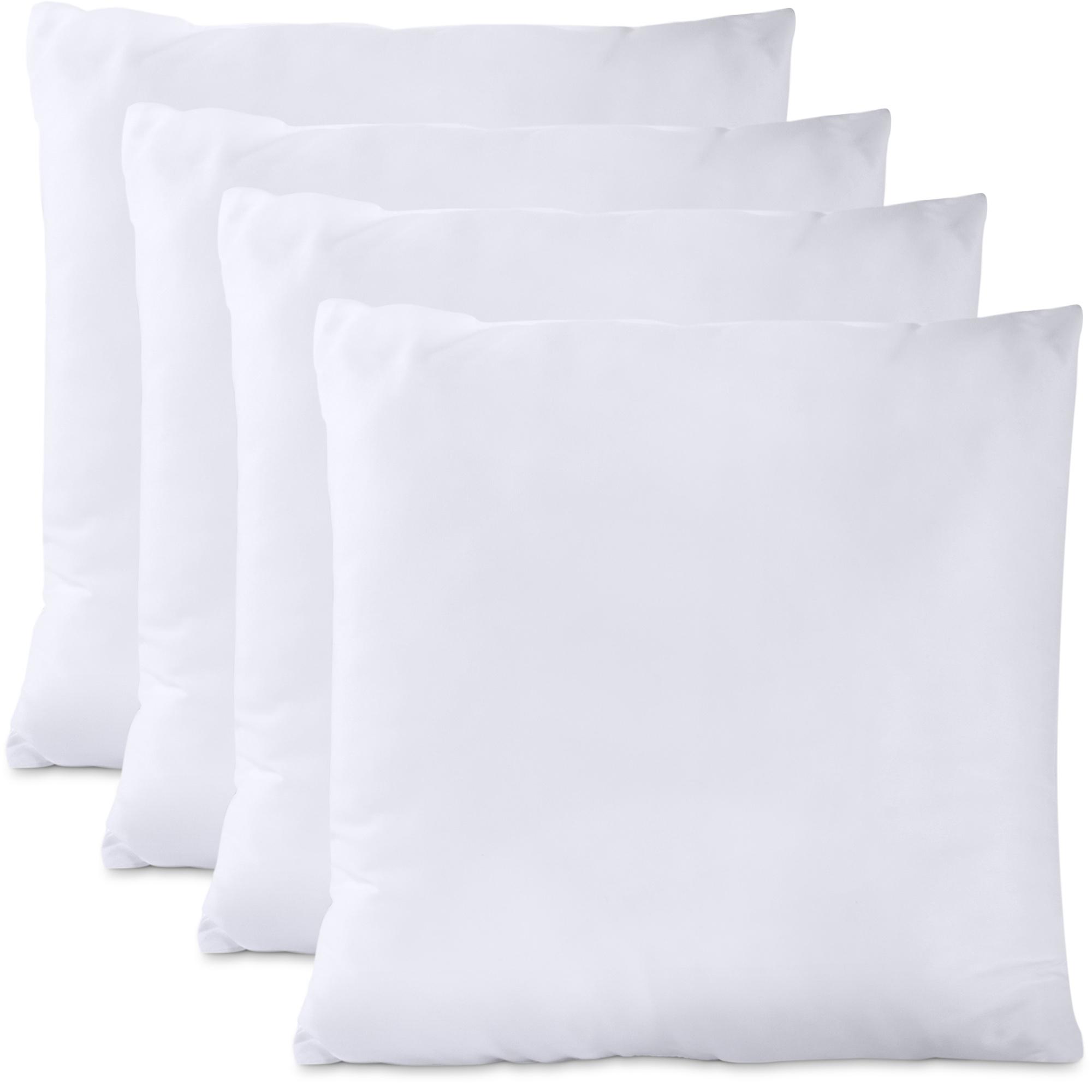 Utopia Bedding White Throw Pillow Inserts - Pack of 2 Durable Memory Foam for Bed & Couch - Soft 115 GSM Brushed Fabric - Breathable Comfortable Decorative Pillows