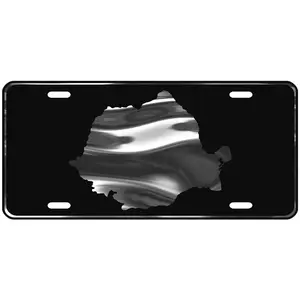 CustoMonsterDesigns Romania Map Heavy Duty Aluminum License Plate