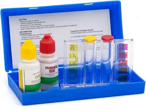 WWD POOL 2-Way Pool Water Test Kit for Chlorine & pH Levels Comprehensive Analysis with Clear Results and Easy Storage Case