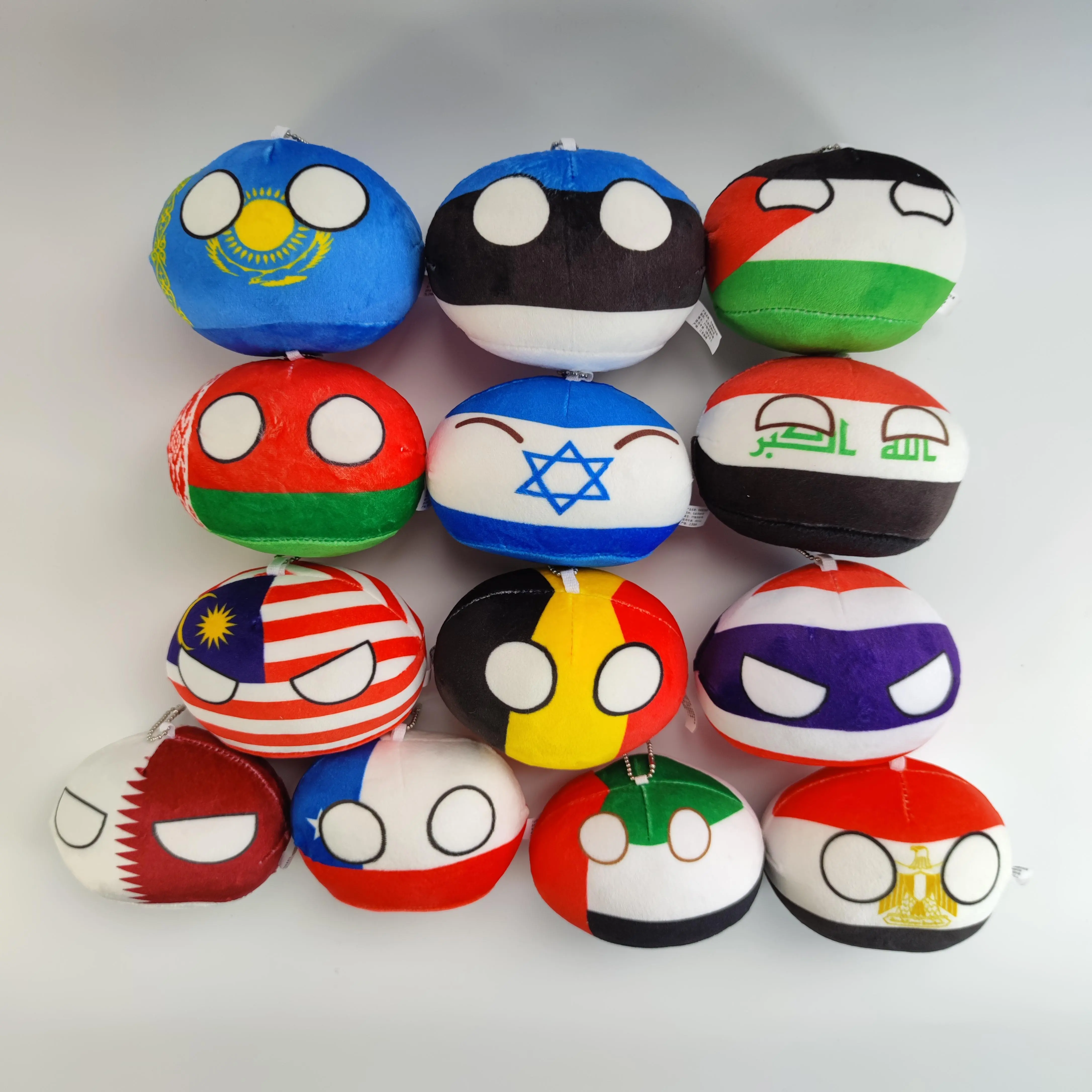 10cm Countryball Pendant, Polandball Anime Peripheral Gift Featuring Kazakhstan, Israel, Palestine, Iraq, Egypt, Chile, Argentina Statue for Home Decor