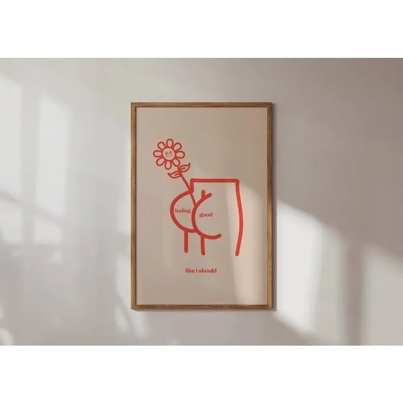 Wall Art Print Trendy Body Positivity  poster