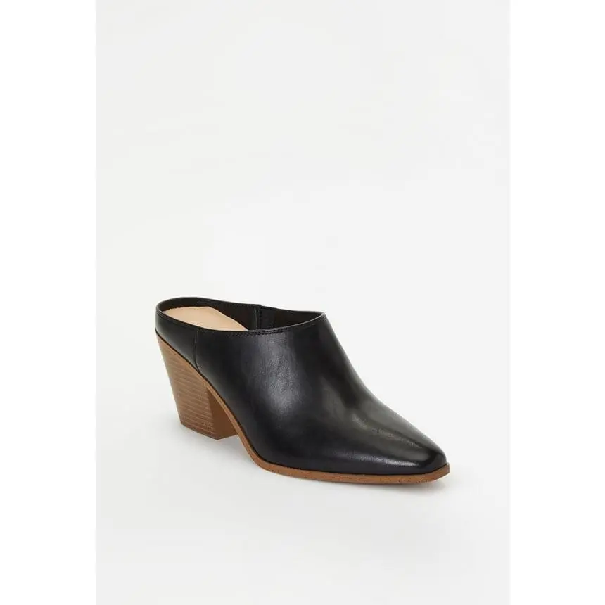 JUST FAB Heels for Women, Sleek Eco Leather Pointed Toe Pumps, Comfortable Casual Slip On with Block Heel, Comfortable Heels Classy Fashion