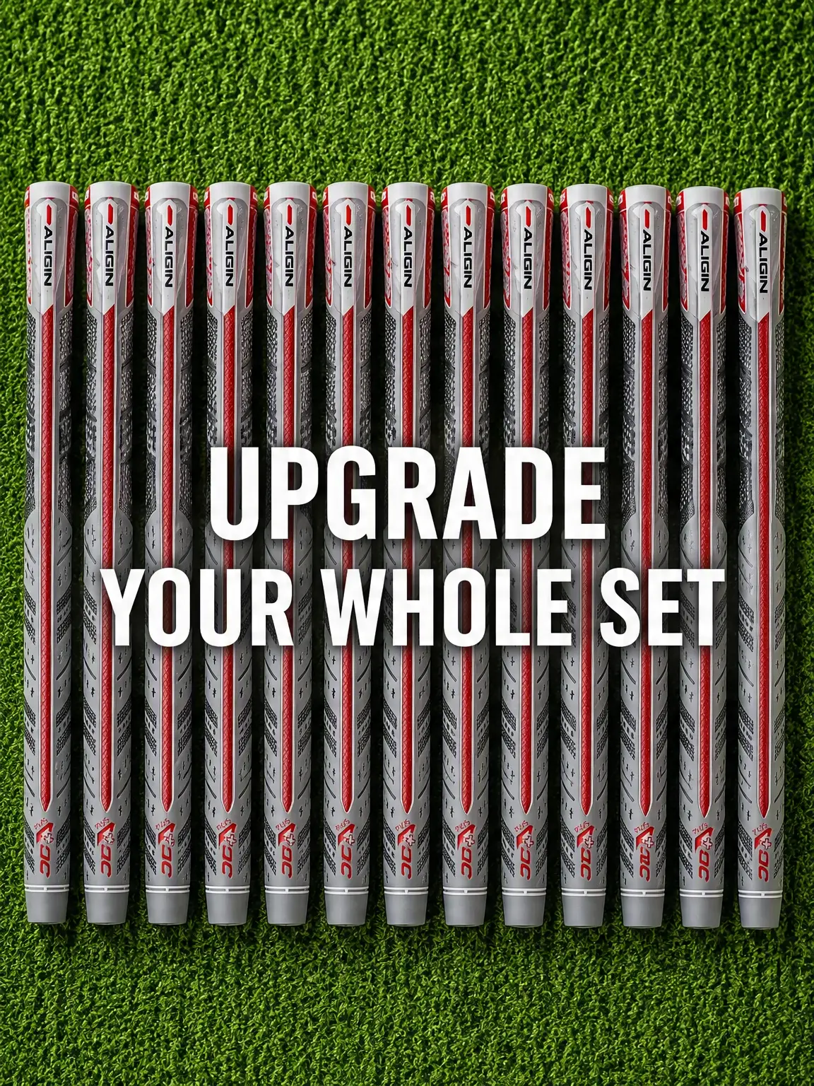 13Pcs MCC Plus 4+ Golf Grips Pack - Rubber Hybrid Grip Golf Club Parts with Patented Align Technology, Standard/Midsize Options, Gray, All-Weather Performance, Consistent Hold,techvibes