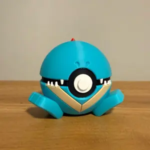 #0158 Totodile Ball - Made to Order, High-Quality PLA, 3D Printed Pokeball Figure Decorative Collector