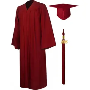 Matte Graduation Gown Cap Tassel Set 2026 for High School and BachelorGift