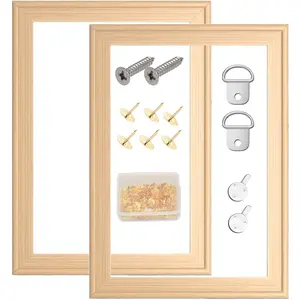 2 Pack 12"x 16" DIY  Canvas Stretcher Bars, Canvas Frames Kit-Easy to Assemble,Wooden Frames Kit for Oil Painting, Painting,Embroidery Stitch and Needlepoint Arts Supplies