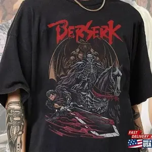 Berserk T-Shirt Japanese Anime Manga Shirt Menswear Top  T-Shirt Menswear Breathable Personalized Clothes Tshirt