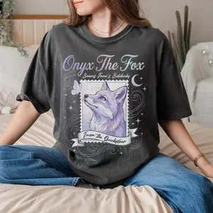 Onyx The Fox Quicksilver Book ,Fae and Alchemy BrimStone Tee,Saeris Fane Kingfisher T Shirt,Gift For Book Lover, All-Day Comfort