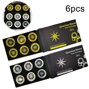 12pcs Quantum Shield Stickers for Phone,Airpods, Fridge, and Laptop Mobile Electronic Accessories EMF Stickers Gold/Silver for Devices Smartphone Cellphone #SummerVibes