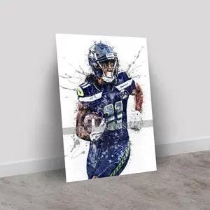 Jaxon Smith-Njigba Poster, Seattle Seahawks, Poster Print Unframed, Wall Art Print, Kids Decor, Man Cave Gift, Sports Art