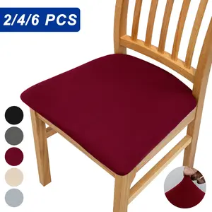 2/4/6pcs Milk Silk Chair Seat Covers, Detachable Half Cover, Universal Chair Cover, Dining Chair Slipcover, Washable Protection for Kitchen Dining Room Living Room, Bedroom Decor