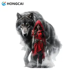 Wolf Pattern Heat Transfer Vinyl Dress, Maple Leaf Iron-On Sticker, DIY Craft Supplies, Handmade Crafts, Seasonal Decoration for Men & Women