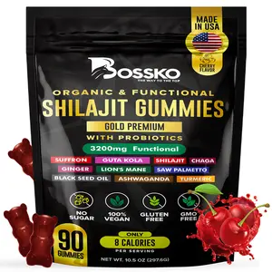 3200 MG Pure Himalayan Shilajit Gummies Organic For Men & Women  With Probiotics & Magnesium Ashwagnadha Chaga Turmeric Fulvic Acid 105+ Trace Minerals I Vegan  Non-GMO I Lab Tested I 90 Count