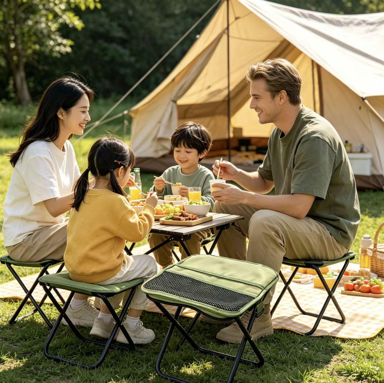 Foldable Camping Stool Portable Outdoor Lightweight Seat for Hiking Fishing Beach Travel Backpacking Picnic Compact Chair