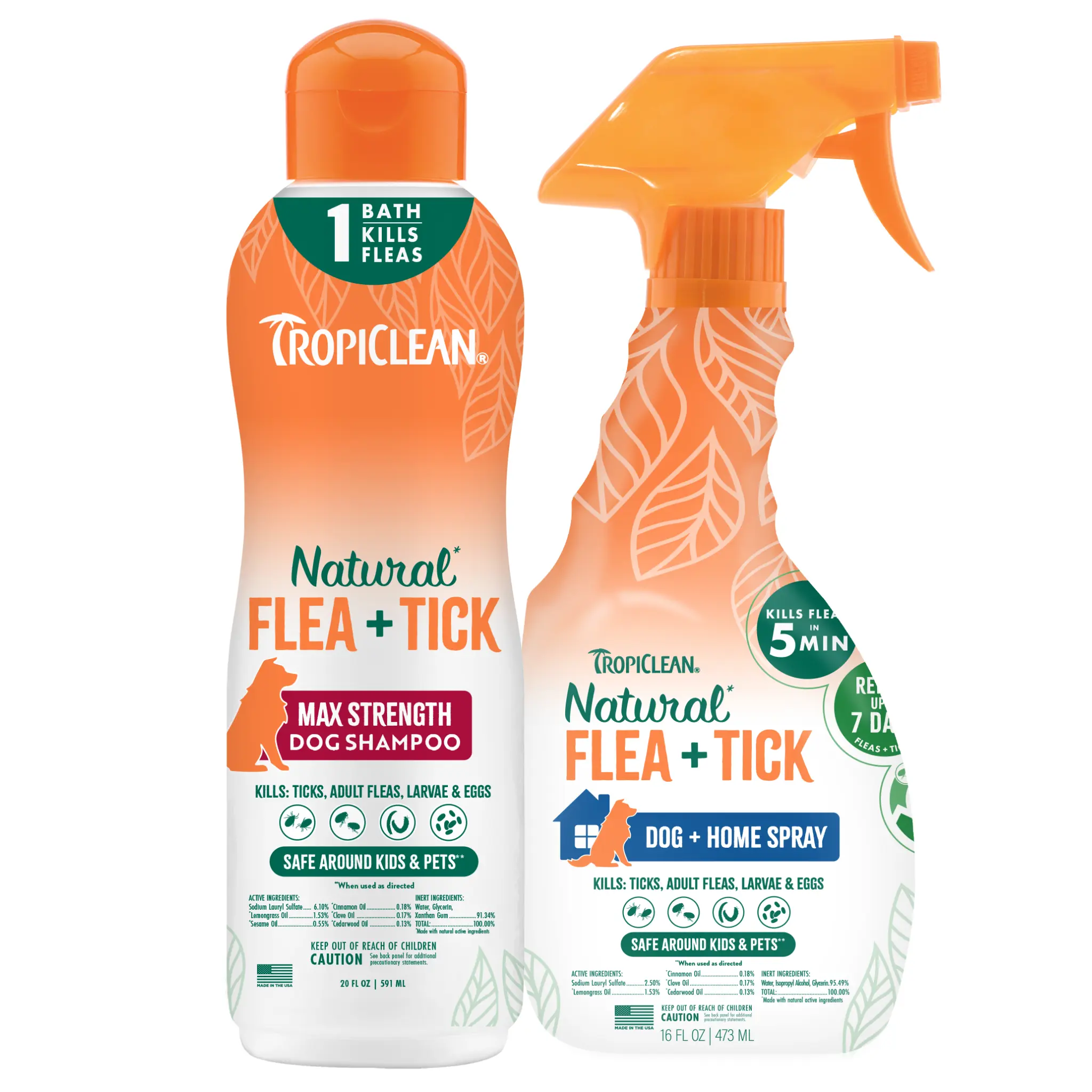 Natural Flea & Tick Max Shampoo & Spray