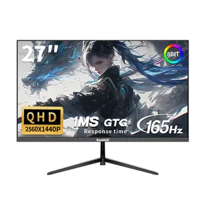 Gawfolk 27" QHD Gaming Monitor 165Hz 2560x1440 Display DP HDMI Interface VESA Mount 1ms Response 100% sRGB for Smooth Immersive Gameplay