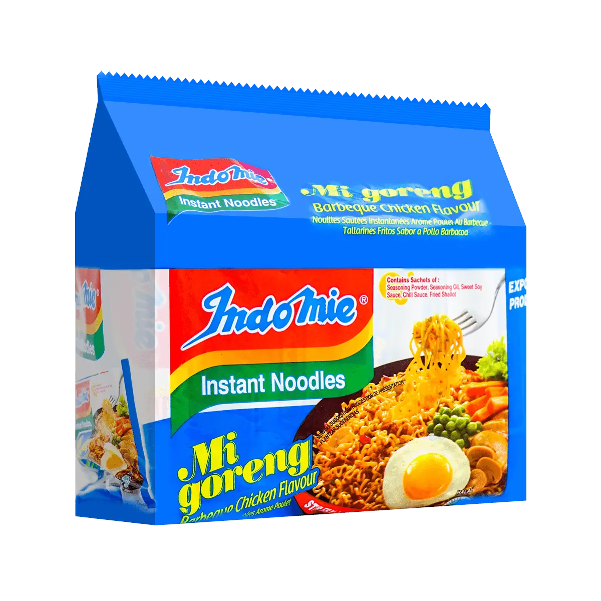 Indomie Mi Goreng Instant Noodles - BBQ Chicken Flavor (5-Pack), Top Ramen Noodles, Savory Stir-Fry Noodles, Easy Meal, 425g